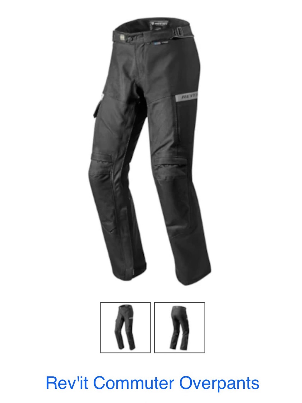 Rev'It! Commuter Motorcycle Overpants - Black - Men's Large Tall